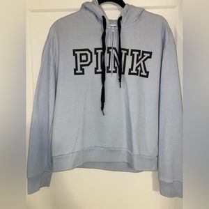 Victorious Secret PINK quarter-zip Hooded sweatshirt
